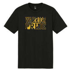 DM130 Black Perfect Tri Tee with Warrior Pride Gold