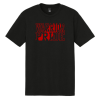 DM130 Black Perfect Tri Tee with Warrior Pride Red