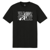DM130 Black Perfect Tri Tee with Warrior Pride White