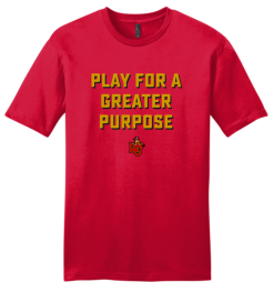 DT6000 Classic Red Very Important Tee with Play for a Greater Purpose logo