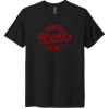 NL6010 Solid Black Adult Tri Blend Tee with circle logo