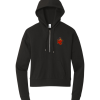 Black District women's Perfect Tri fleece half-zip pullover with the Worthington Christian logo embroidered on the left chest