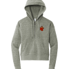 Gray Frost District women's Perfect Tri fleece half-zip pullover with the Worthington Christian logo embroidered on the left chest