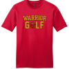 Classic Red District Very Important Tee with the two-color Worthington Christian Warrior Golf logo across the chest
