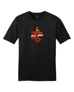 Black District Very Important Tee with the We Are Worthington Christian logo printed across the chest