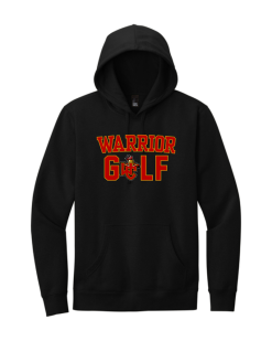 Black District V.I.T. fleece hoodie with the Worthington Christian Warrior Golf logo across the chest