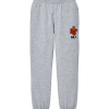 Light Heather Gray District V.I.T. fleece sweatpants with the WC Golf shield logo on the left hip