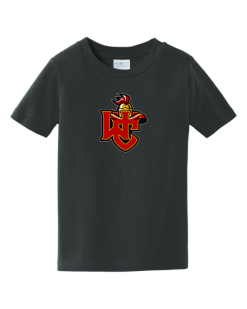 Black Port & Company toddler Fan Favorite tee with the Worthington Christian logo on the front