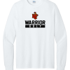 White Port & Company long sleeve core cotton tee with the Worthington Christian Warrior Golf logo across the chest