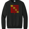 Black Port & Company Core Fleece pocket crewneck sweatshirt with the distressed Worthington Christian logo across the chest