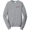 Athletic Heather Port & Company Fan Favorite fleece crewneck with the Orange Girls Tennis logo on the left chest