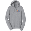 Athletic Heather Port & Company Fan Favorite fleece pullover hoodie with the Orange Girls Tennis logo on the left chest