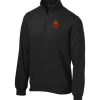Black Sport-Tek quarter-zip sweatshirt with the Worthington Christian logo embroidered on the left chest