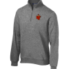 Vintage Heather Sport-Tek quarter-zip sweatshirt with the Worthington Christian logo embroidered on the left chest