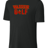 Black Sport-Tek PosiCharge Competitor performance tee with the two-color Worthington Christian Warrior Golf logo across the chest