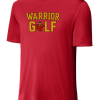 True Red Sport-Tek PosiCharge Competitor performance tee with the two-color Worthington Christian Warrior Golf logo across the chest