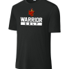 Black Sport-Tek PosiCharge Competitor performance tee with the Worthington Christian Warrior Golf logo across the chest