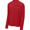 True Red Sport-Tek Sport-Wick Stretch quarter-zip pullover with the WC Warriors logo embroidered on the left chest