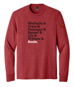 dm132 red frost wc annie full chest logo