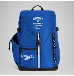 35L Speedo Blue Team Bag with Olentangy Liberty Swim & Dive Logo — Front