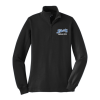 LST253 Black Women's Quarter Zip Sweatshirt with Embroidered Olentangy Liberty Swim & Dive Logo