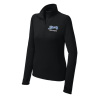 LST850 Black Women's Sport-Wick Stretch 1/4 Zip with Embroidered Olentangy Liberty Swim & Dive Logo