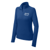 LST850 True Royal Women's Sport-Wick Stretch 1/4 Zip with Embroidered Olentangy Liberty Swim & Dive Logo