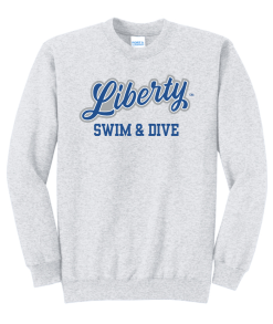 PC78 Crewneck Sweatshirt in Ash with Olentangy Liberty Swim & Dive Logo