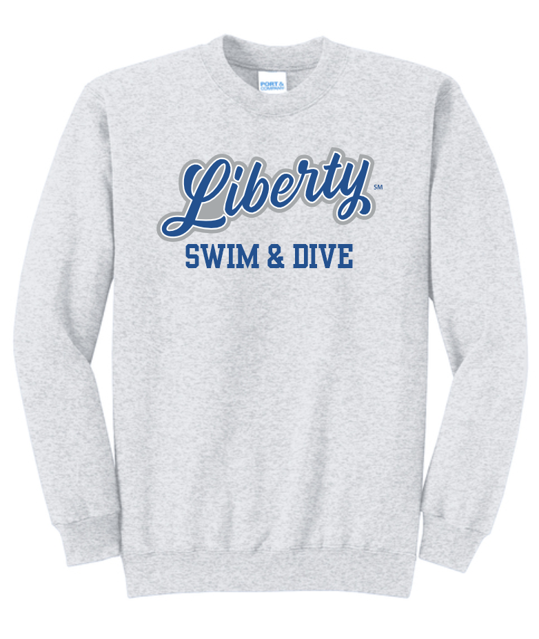 PC78 Crewneck Sweatshirt in Ash with Olentangy Liberty Swim & Dive Logo