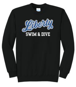 PC78 Crewneck Sweatshirt in Black with Olentangy Liberty Swim & Dive Logo