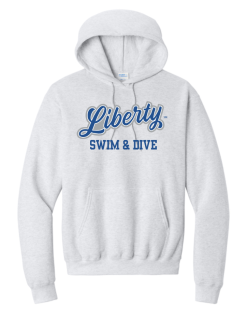 PC78H Hooded Sweatshirt in Ash with Olentangy Liberty Swim & Dive Logo