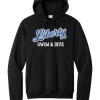 PC78H Hooded Sweatshirt in Black with Olentangy Liberty Swim & Dive Logo