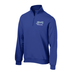 ST253 True Royal Unisex Quarter Zip Sweatshirt with Embroidered Olentangy Liberty Swim & Dive Logo