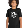 YST350 Black Youth PosiCharge Competitor Tee with Bear Logo