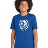 YST350 True Royal Youth PosiCharge Competitor Tee with Bear Logo