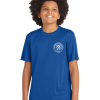 YST350 True Royal Youth PosiCharge Competitor Tee with Grizzlies Left Chest Logo