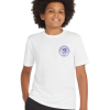 YST350 White Youth PosiCharge Competitor Tee with Grizzlies Left Chest Logo
